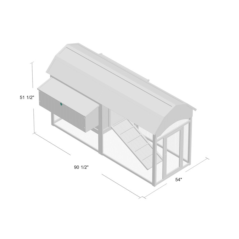Archie & Oscar™ Hermione 33.93 Square Feet Chicken Coop with Chicken